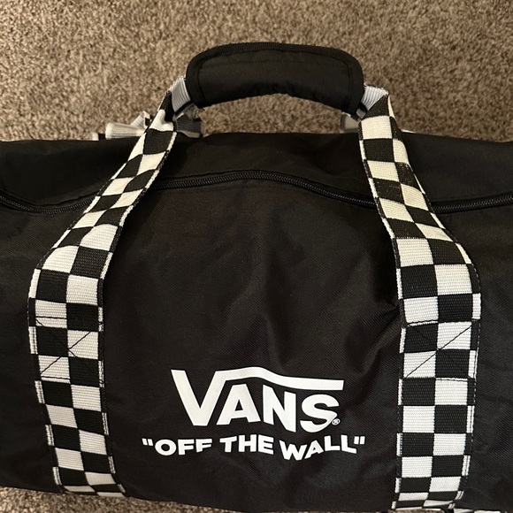 Vans Black Duffel Bag with Checkered Accents - Picture 7 of 13